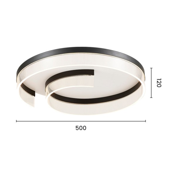 Encontraproduto.com.br - Plafon Astraled Uvex P-9941 Led Bivolt Preto