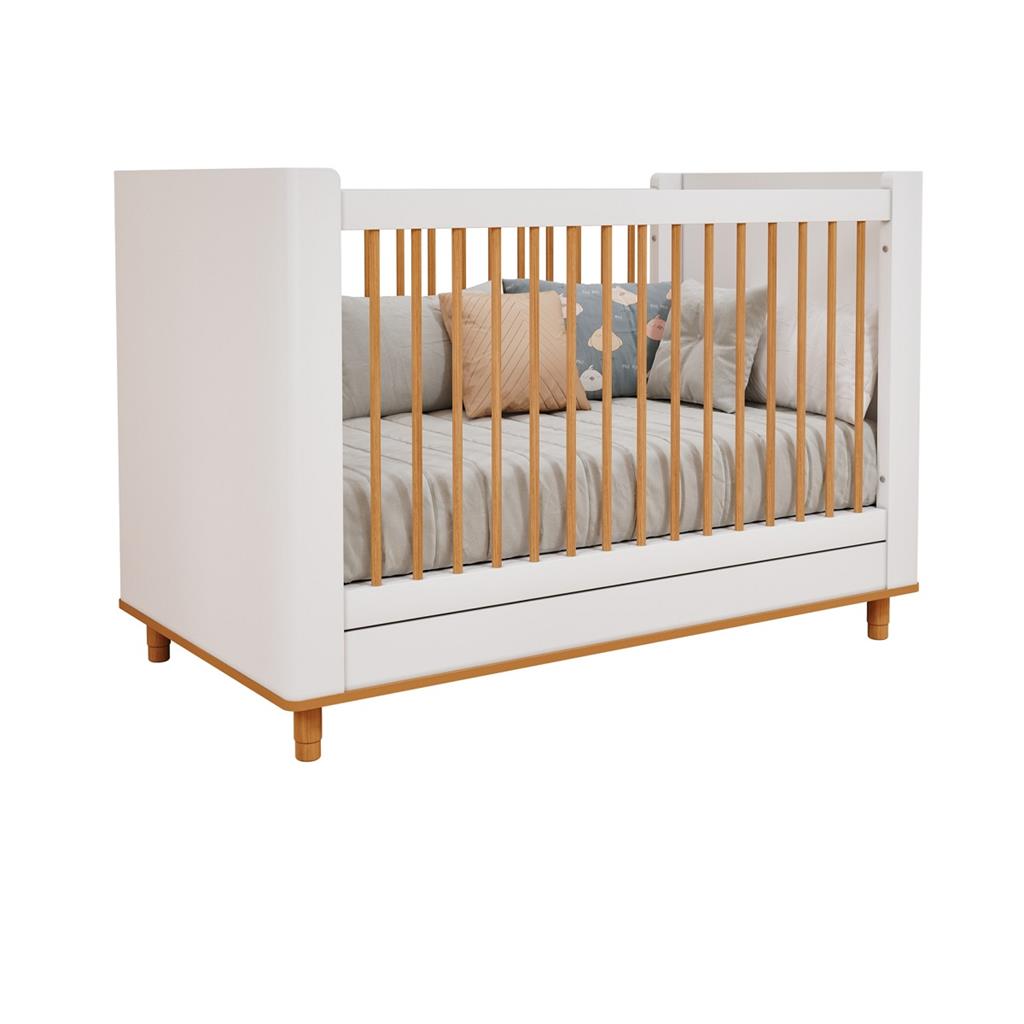 Encontraproduto.com.br - Quarto de Bebê Completo Berço e Guarda Roupa 4 Portas 100% MDF Lívia Permobili