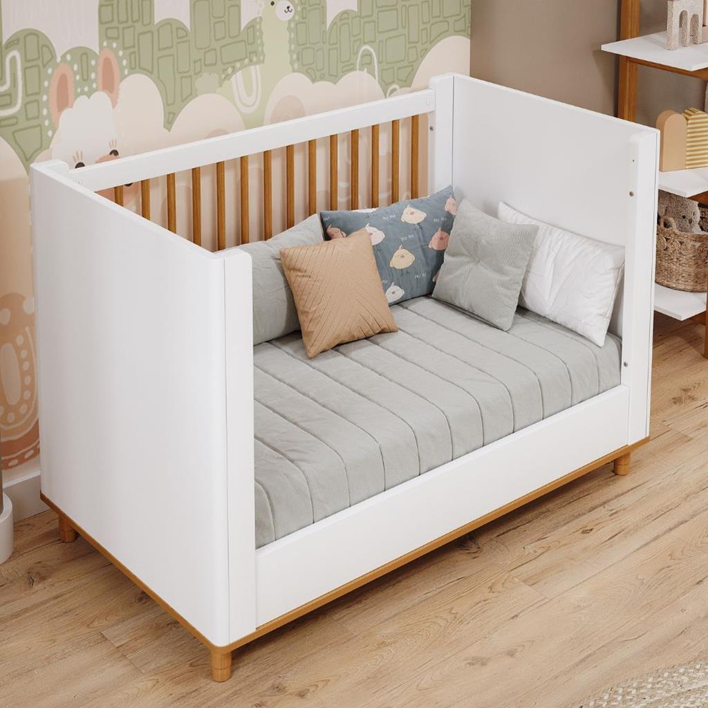 Encontraproduto.com.br - Quarto de Bebê Completo Berço e Guarda Roupa 4 Portas 100% MDF Lívia Permobili