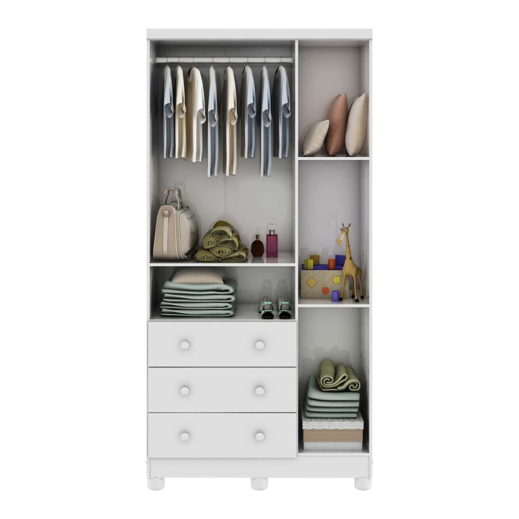 Encontraproduto.com.br - Quarto de Bebê com Berço e Guarda Roupa Uli Junior Móveis Peroba