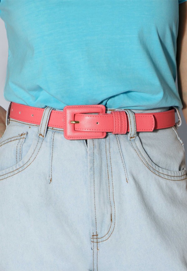 Encontraproduto.com.br - CINTO MÉDIO FIVELA QUADRADA ROSA PITAYA