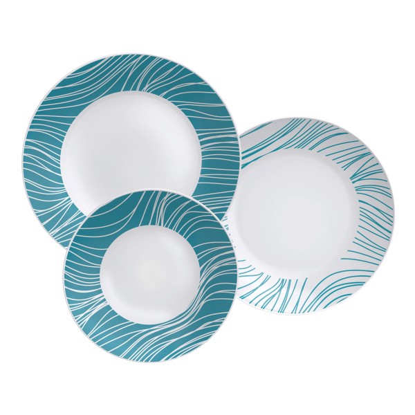 Encontraproduto.com.br - Jogo de Pratos Tramontina Clarice em Porcelana Decorada 12 Peças