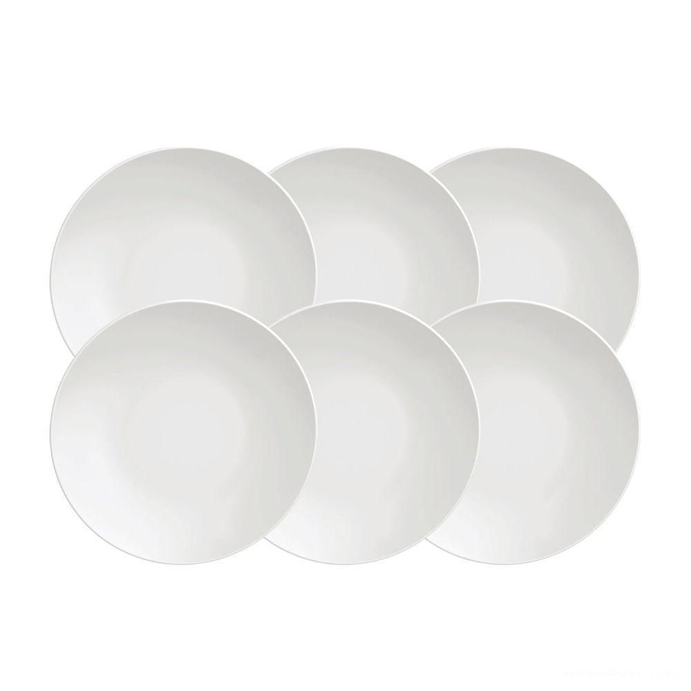 Encontraproduto.com.br - Kit Prato Sobremesa Tramontina Leonora Em Porcelana 19 Cm 06 Peças Tramontina