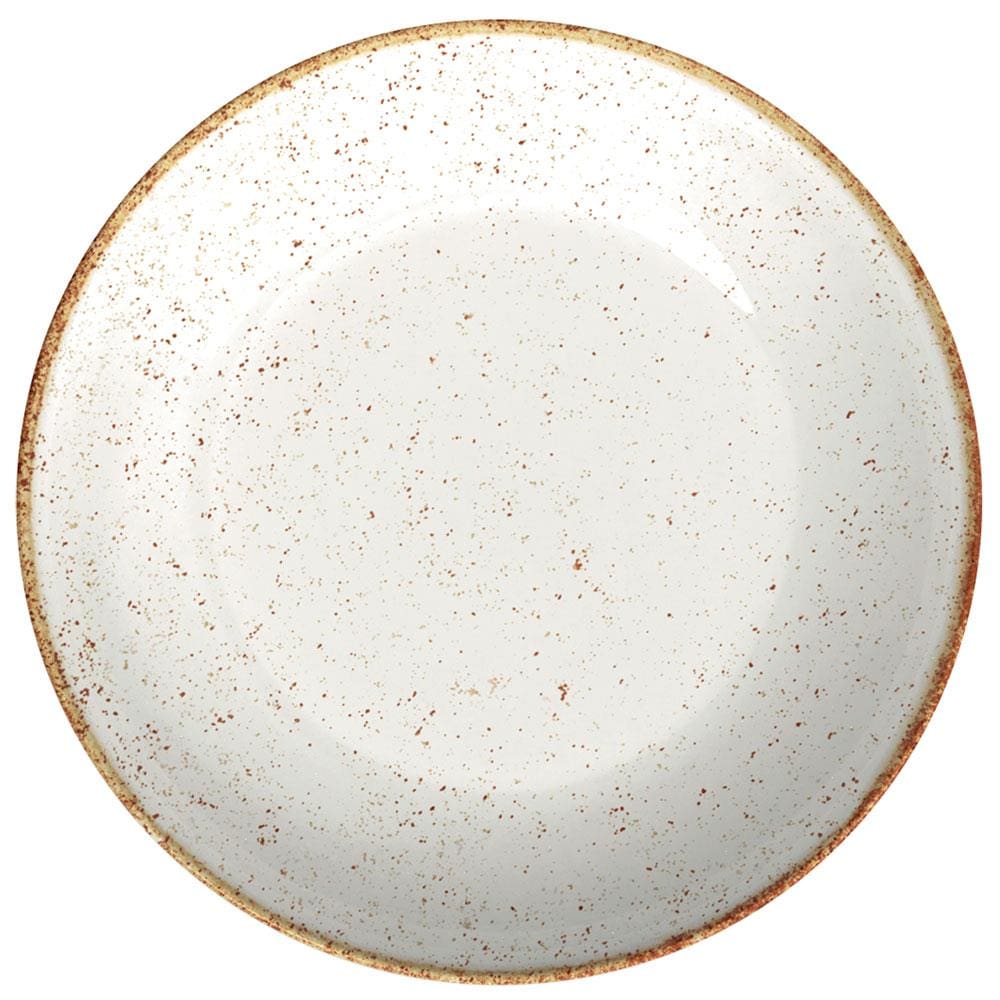 Jogo De Pratos Tramontina Rústico Marrom Em Porcelana Decorada 12 Peças Tramontina