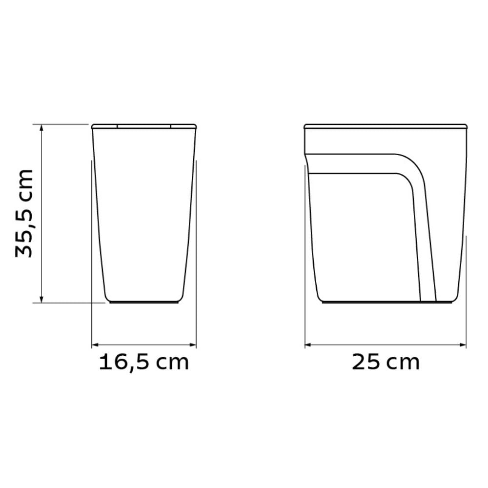 Encontraproduto.com.br - Lixeira Plástica Compact Click Branco 10.5l Tramontina