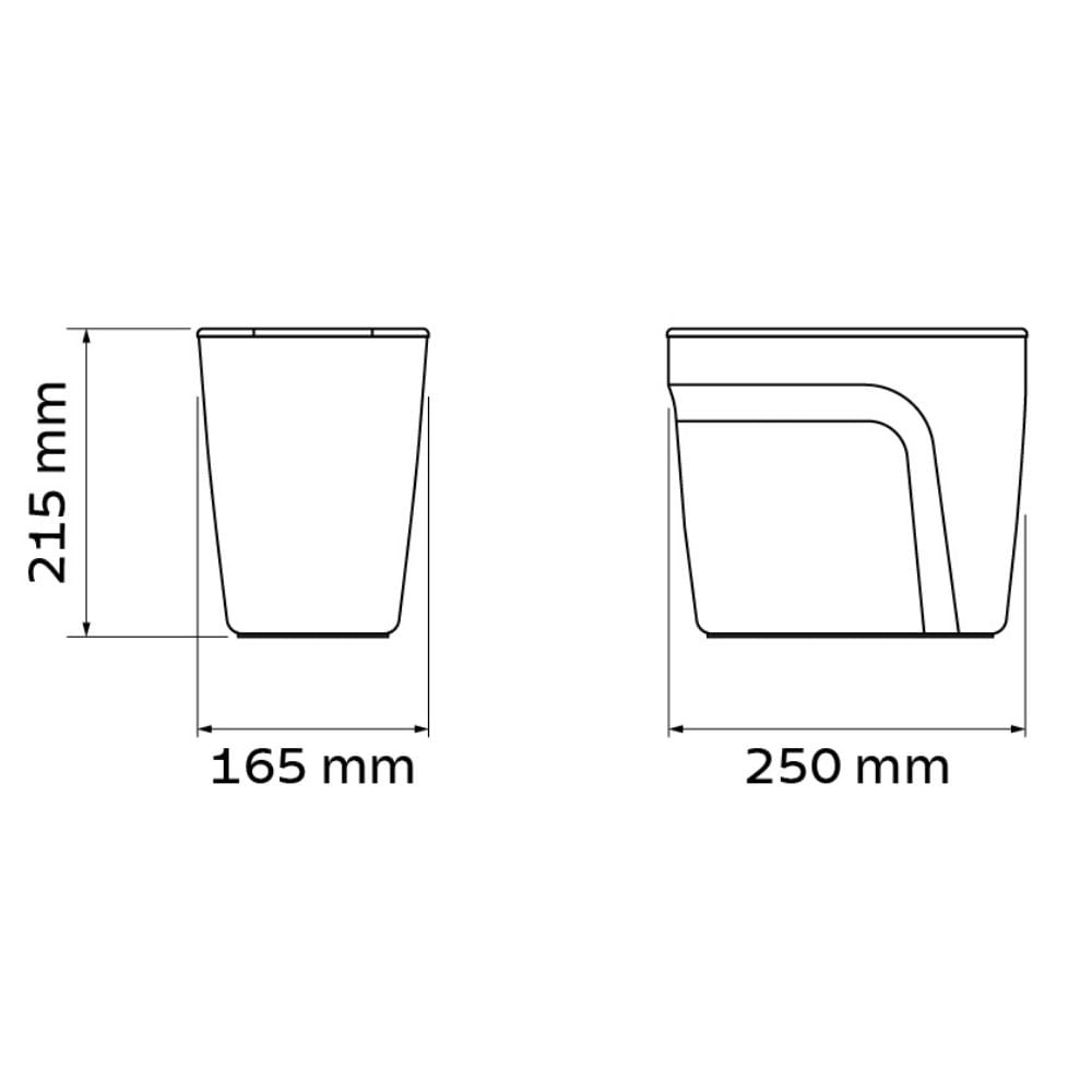 Encontraproduto.com.br - Lixeira Plástica Compact Click Branco 6.5l Tramontina
