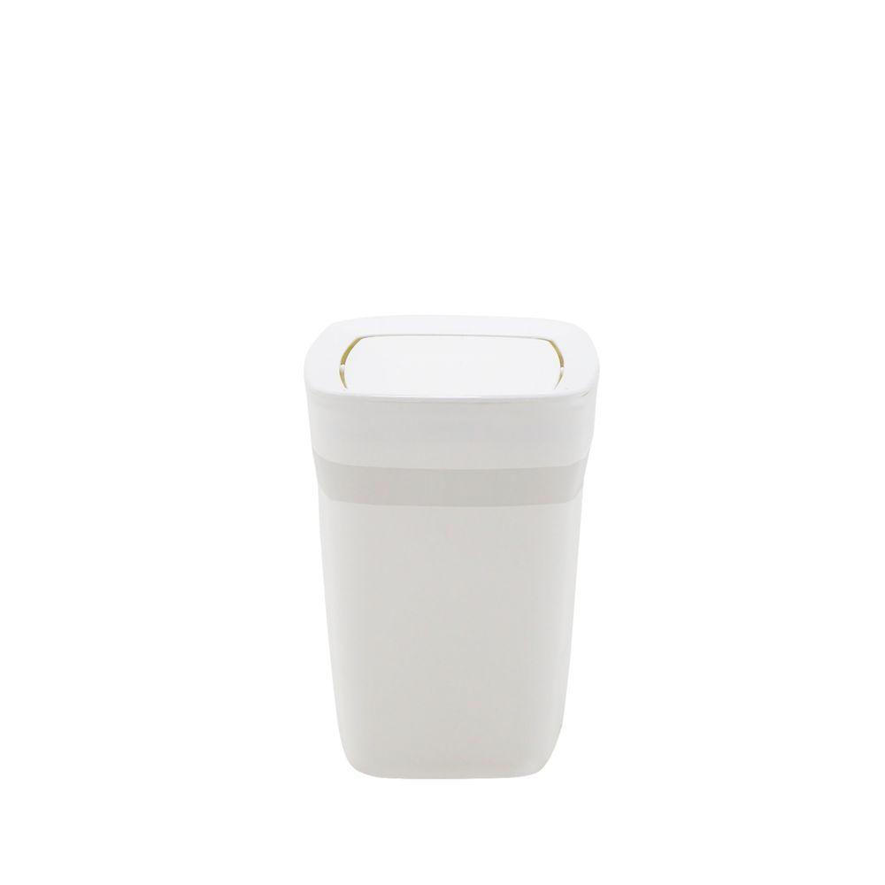 Lixeira Plástica Compact Basculante Branco 6.5l Tramontina