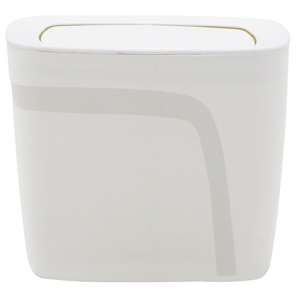 Encontraproduto.com.br - Lixeira Plástica Compact Basculante Branco 6.5l Tramontina