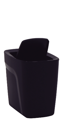 Lixeira Tramontina Compact Em Polipropileno Preto Com Tampa Basculante 6,5 L Tramontina