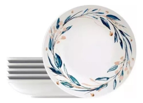 Prato Fundo Tramontina Ana Flor Em Porcelana Decorada 22 Cm Tramontina