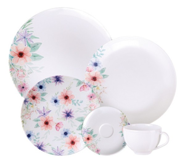 Jogo de Jantar Porcelanato Floratta 20Pçs Tramontina