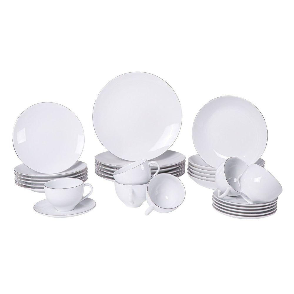 Encontraproduto.com.br - Aparelho de Jantar Tramontina Atena em Porcelana Decorada 30 Peças