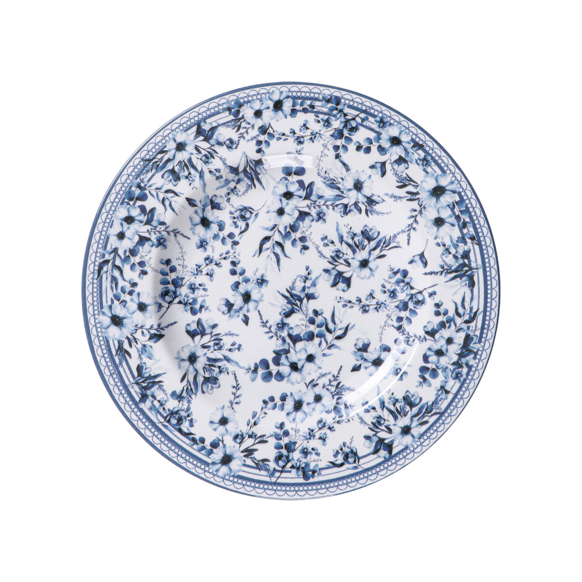 Encontraproduto.com.br - Aparelho de Jantar Tramontina Azzura em Porcelana Decorada 30 Peças