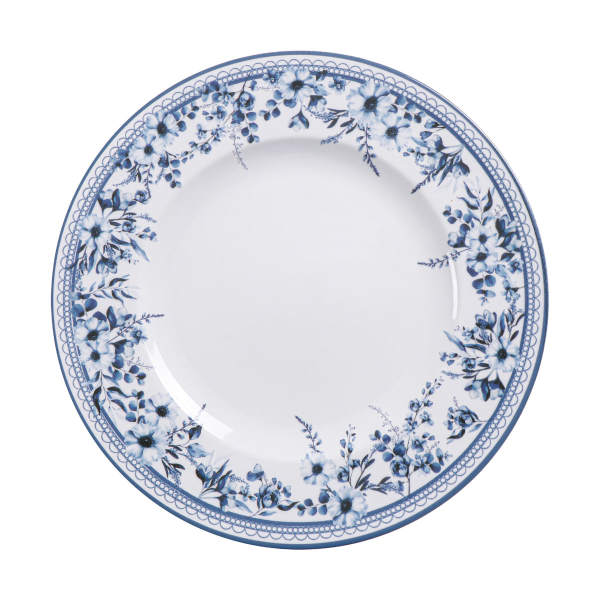 Encontraproduto.com.br - Aparelho de Jantar Tramontina Azzura em Porcelana Decorada 30 Peças