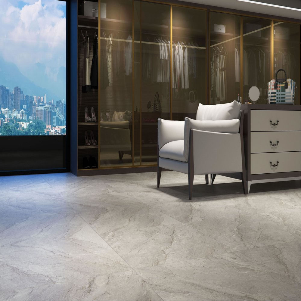 Porcelanato Sirius Gray Esm Acetinado 84X84 Caixa2,12M2 Elizabeth