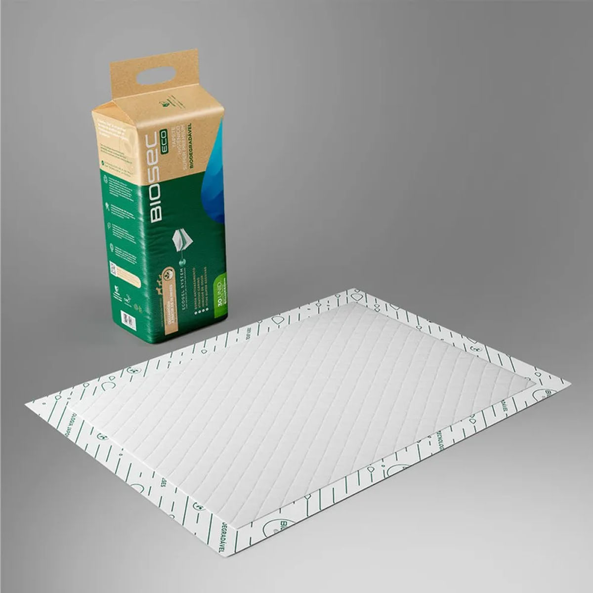 Encontraproduto.com.br - Tapete Higiênico Para Cães Biosec Eco 80x60cm