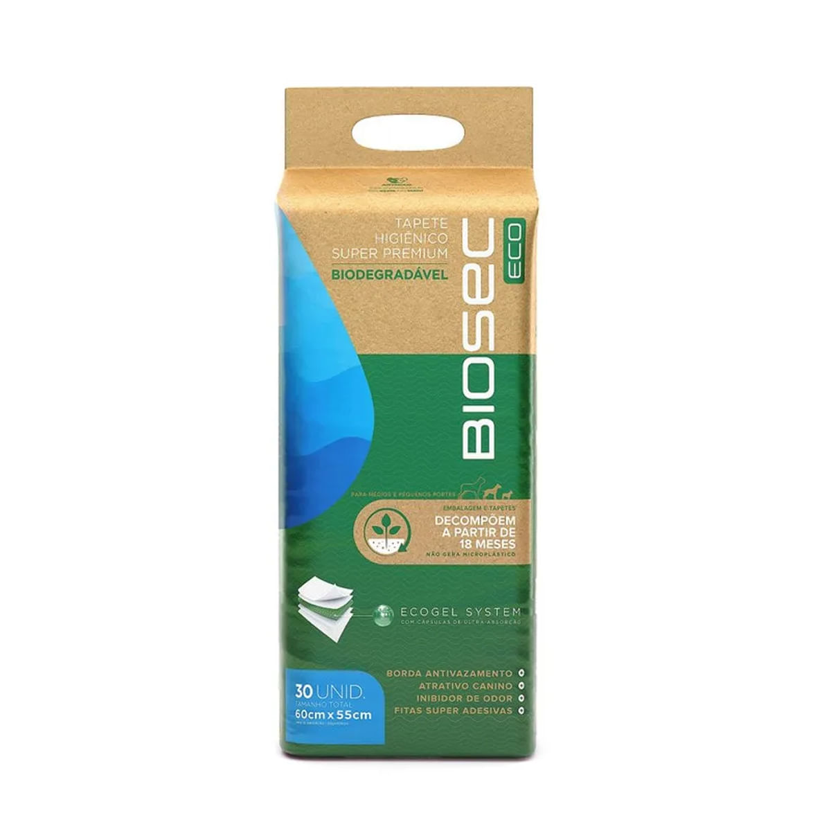 Tapete Higiênico Para Cães Biosec Eco 60x55cm