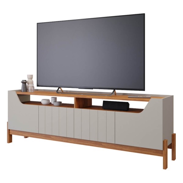 Encontraproduto.com.br - Bancada Permóbili Moema 100% MDF - Off White/Cinamomo
