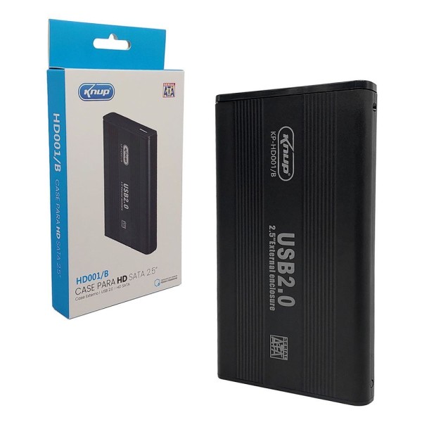 Gaveta Para Hd 2.5 Knup, Usb 2.0, Preto - Kp-hd001-b