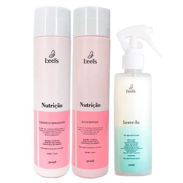 Kit Home Care de Nutrição com Leave-in Leels