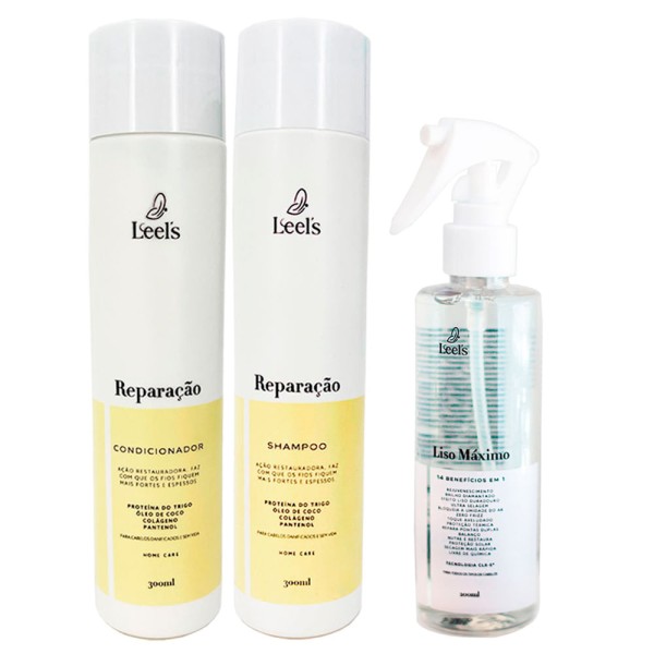 Encontraproduto.com.br - Kit Home Care de Reparação com Spray Liso Máximo Leels