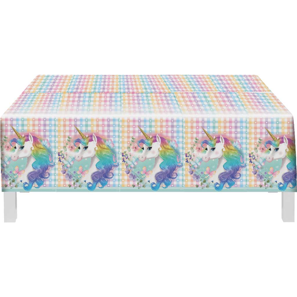 Encontraproduto.com.br - Unicórnio New Toalha Plástica Retangular 1,20x1,80m Unidade - Festcolor