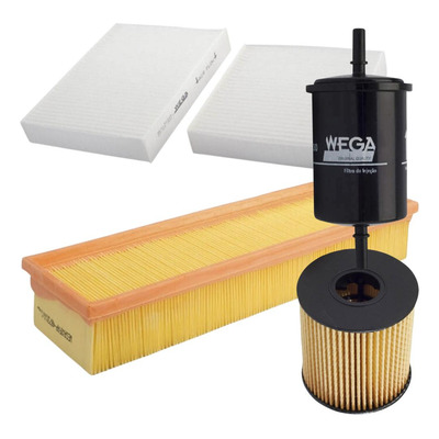 Encontraproduto.com.br - Kit de Filtros Wega  Citroen C3 e C4 Cactus Peugeot 208 e 2008
