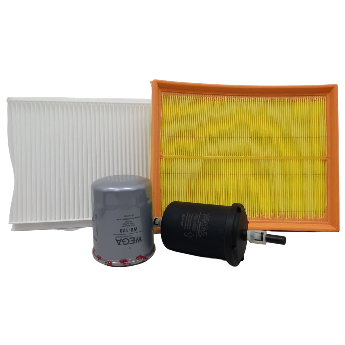 Encontraproduto.com.br - Kit de Filtros Wega  Fiat Palio1.4 8v Flex 2012 até 2016 Strada 1.4 8v Flex 2012 até 2016