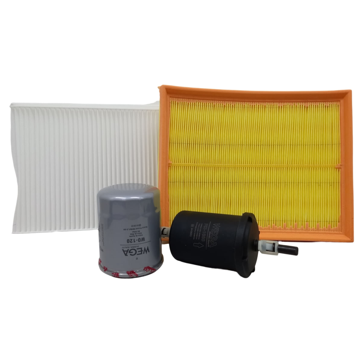 Encontraproduto.com.br - Kit de Filtros Wega  Fiat Toro Jeep Compass Renegade Commander - motor 1.3 4 cilindros 021 Até 2024