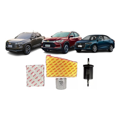 Encontraproduto.com.br - Kit de Filtros Wega  Chevrolet Onix Plus|Montana|Tracker - Motores 3 cilindros