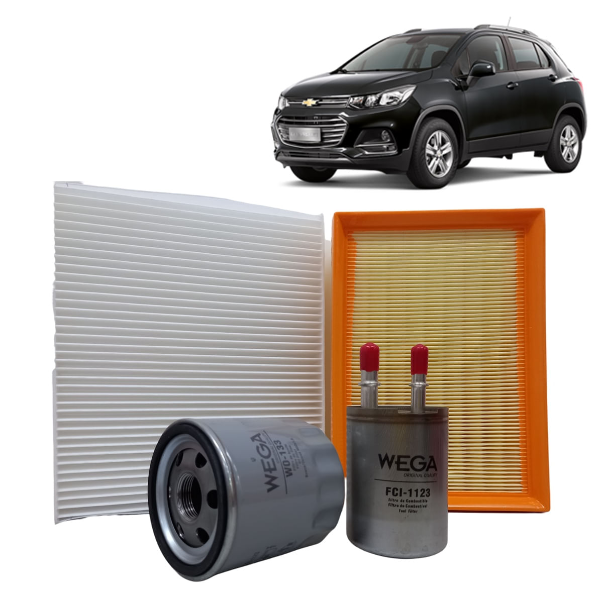 Encontraproduto.com.br - Kit de Filtros Wega Chevrolet Tracker 2017 Até 2020