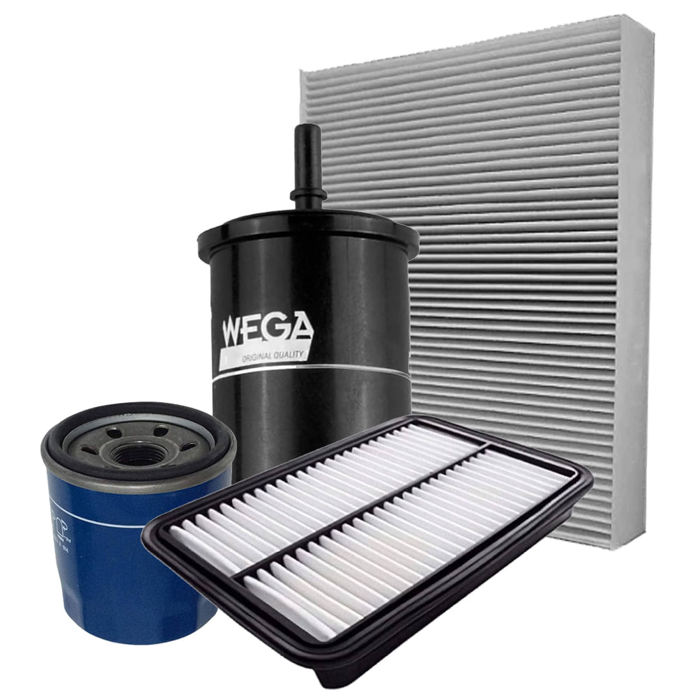 Encontraproduto.com.br - Kit de Filtros Wega  Hyundai HB20 1.0 12v 3c 2012 Até 2024