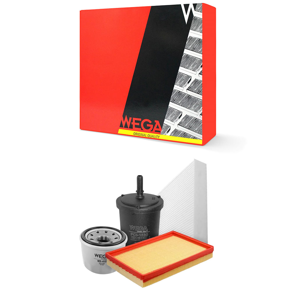 Encontraproduto.com.br - Kit de Filtros Wega  Renault Kwid 1.0 12v 3c 2017 Até 2024