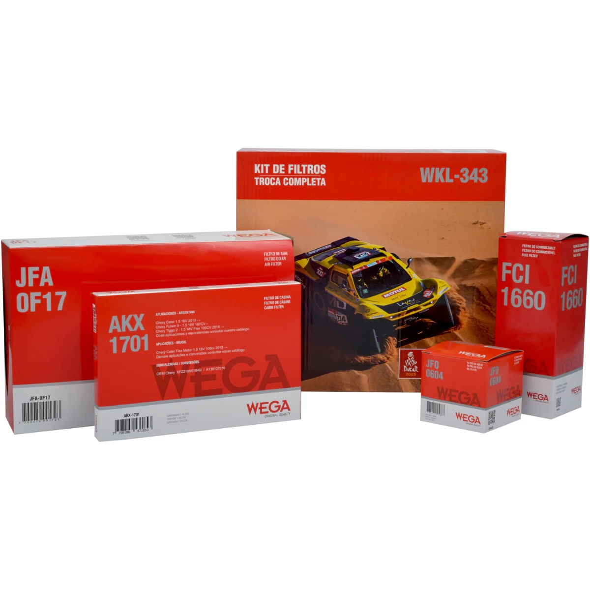 Encontraproduto.com.br - Kit de Filtros Wega  Chery Tiggo 3X 2021 Até 2024