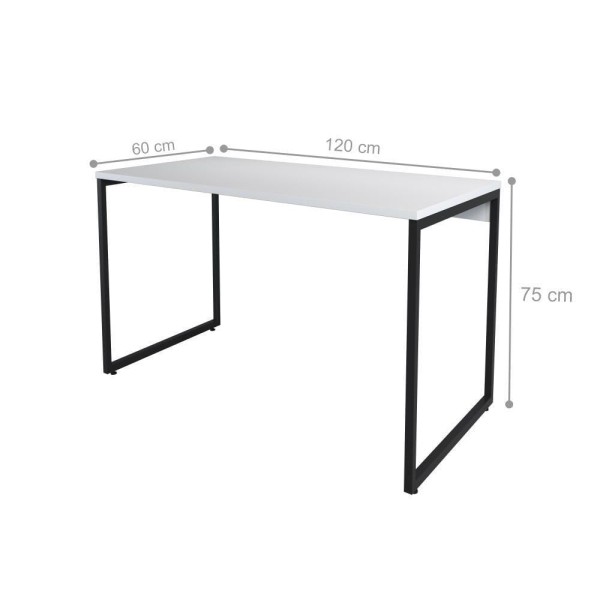 Encontraproduto.com.br - Conjunto Escritório Mesa E Gaveteiro Woz Branco Preto