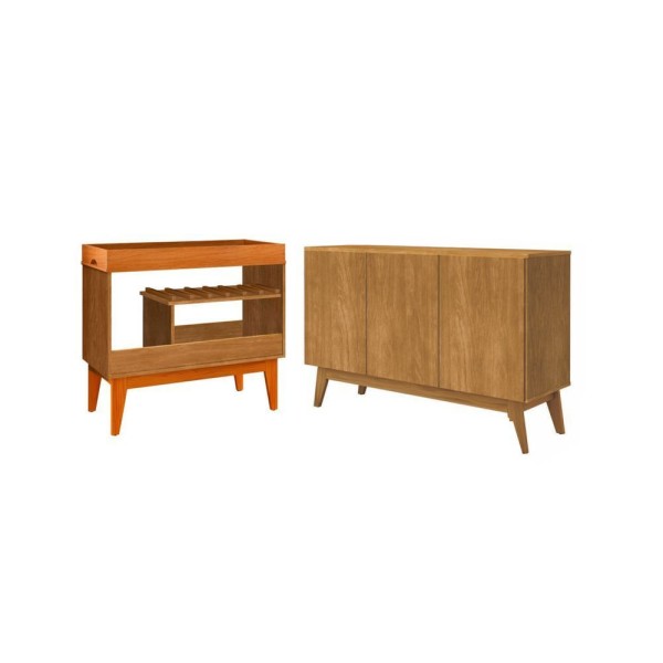 Encontraproduto.com.br - Jogo Adega E Buffet Holanda Nature