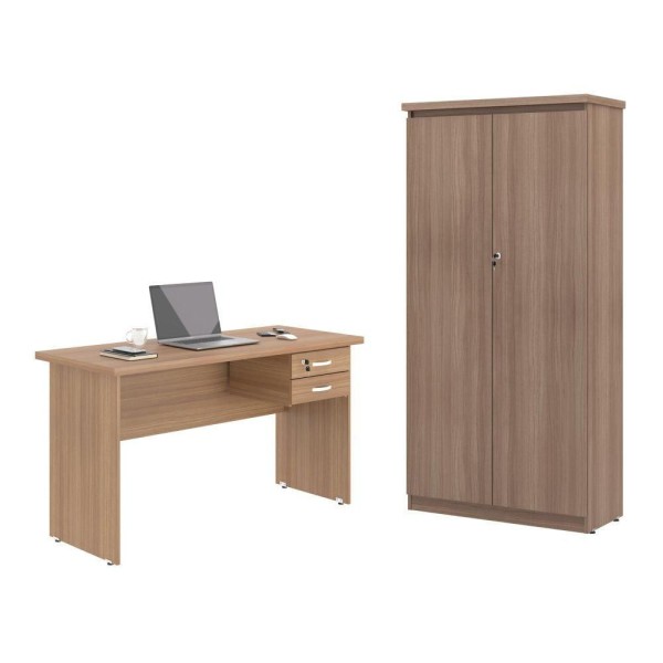 Encontraproduto.com.br - Mesa De Escritorio Com Armário 2 Portas Pampulha Montana