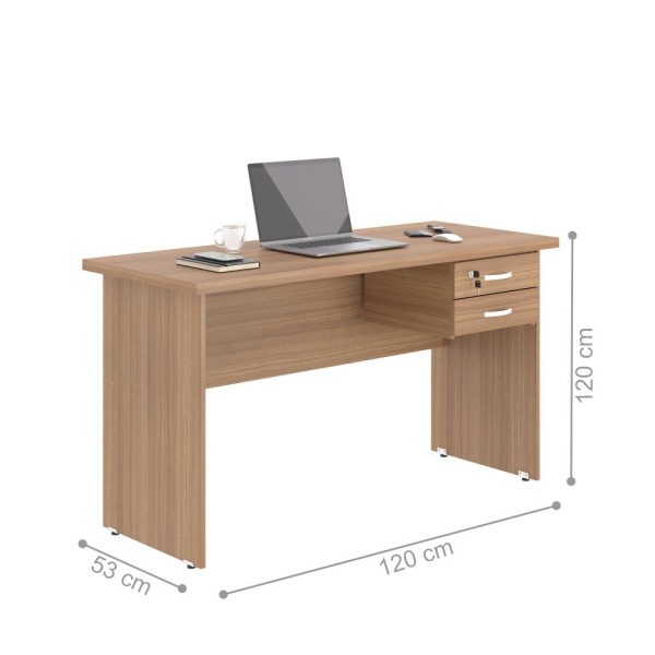 Encontraproduto.com.br - Mesa De Escritorio Com Armário 2 Portas Pampulha Montana