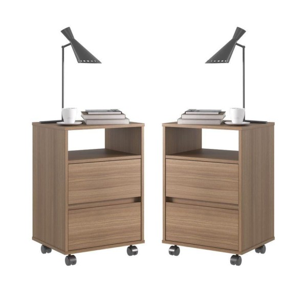 Encontraproduto.com.br - Conjunto De 2 Gaveteiros Flox Affara