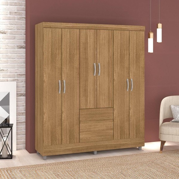 Guarda Roupa 6 Portas Urus Nature