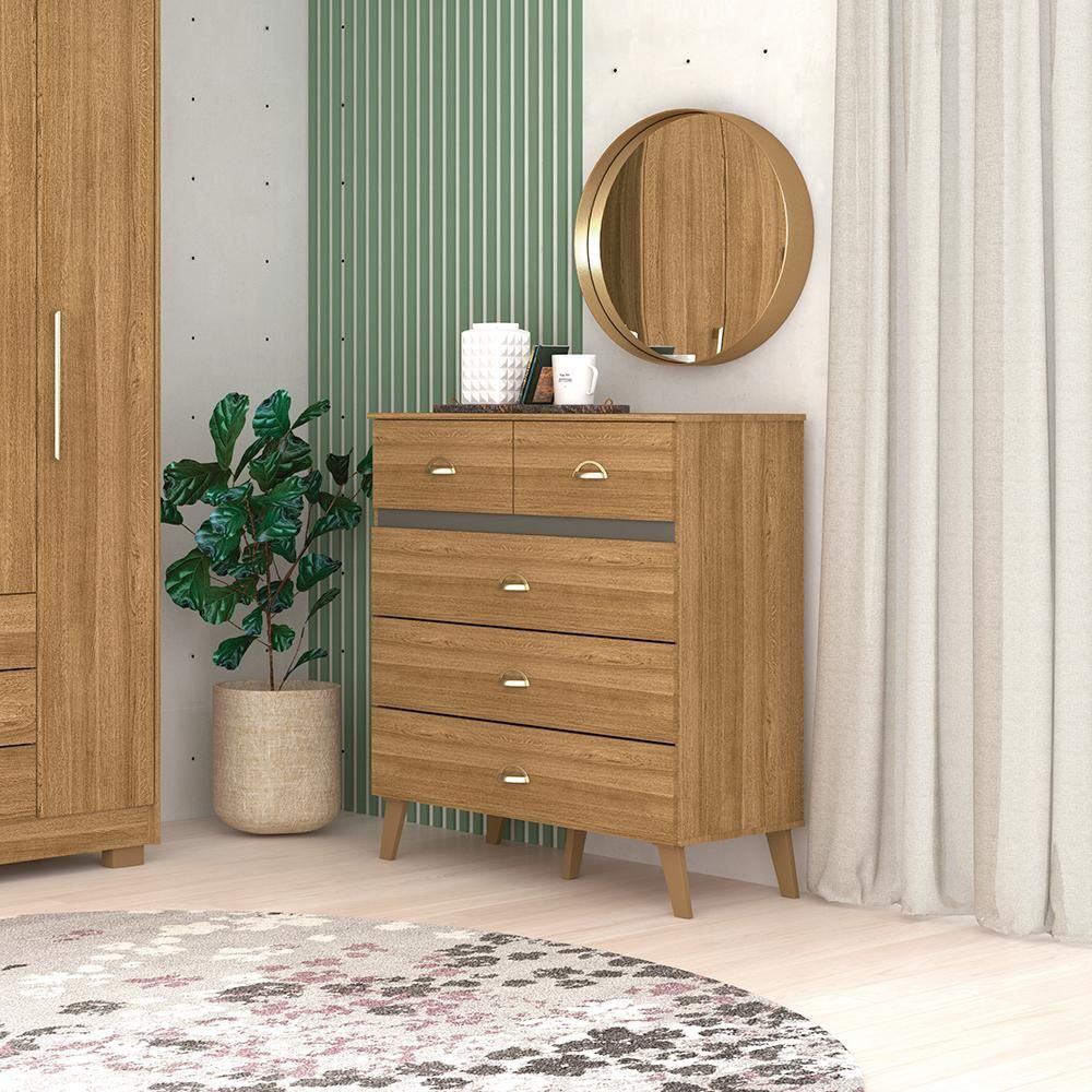 Encontraproduto.com.br - Conjunto Quarto Completo Madara Nature
