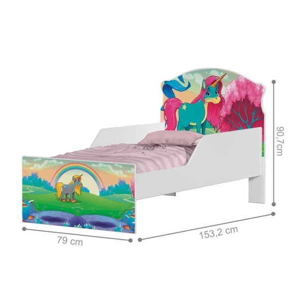 Encontraproduto.com.br - Mini Cama Unicórnio Feliz