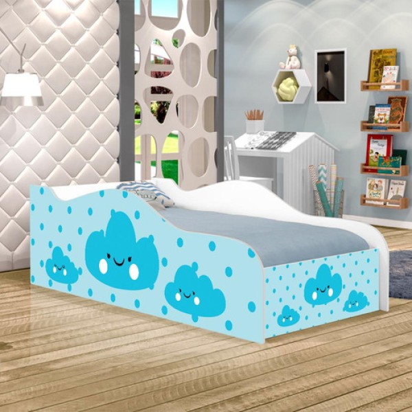Encontraproduto.com.br - Mini Cama Fun Nuvens Meninos