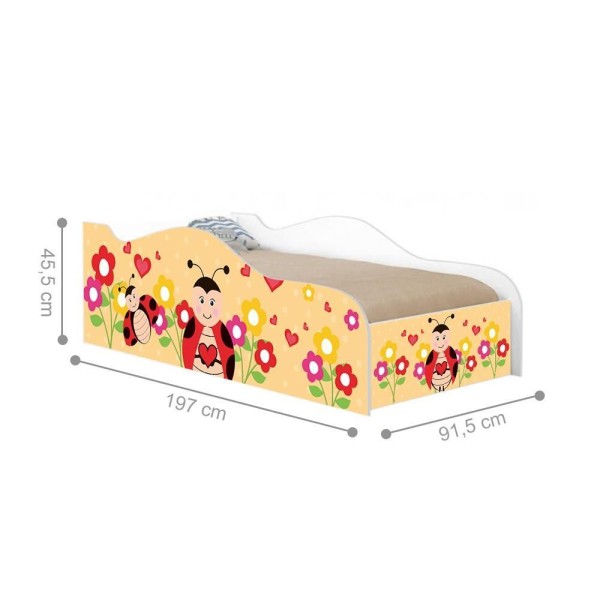 Encontraproduto.com.br - Cama Fun Joaninha Solteiro Com Colchão