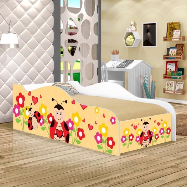 Encontraproduto.com.br - Cama Fun Joaninha Solteiro Com Colchão