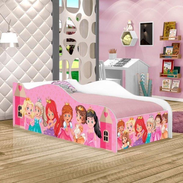 Encontraproduto.com.br - Cama Fun Princesas Solteiro Com Colchão