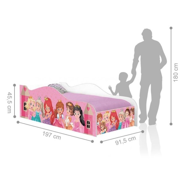 Encontraproduto.com.br - Cama Fun Princesas Solteiro Com Colchão