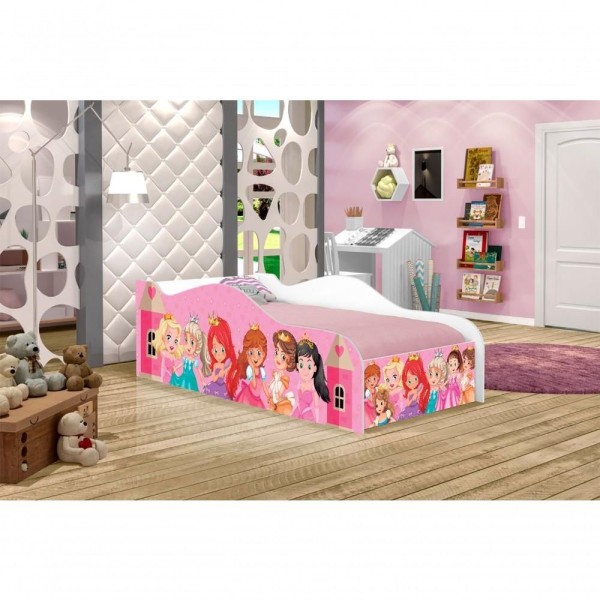 Encontraproduto.com.br - Cama Fun Princesas Solteiro Com Colchão