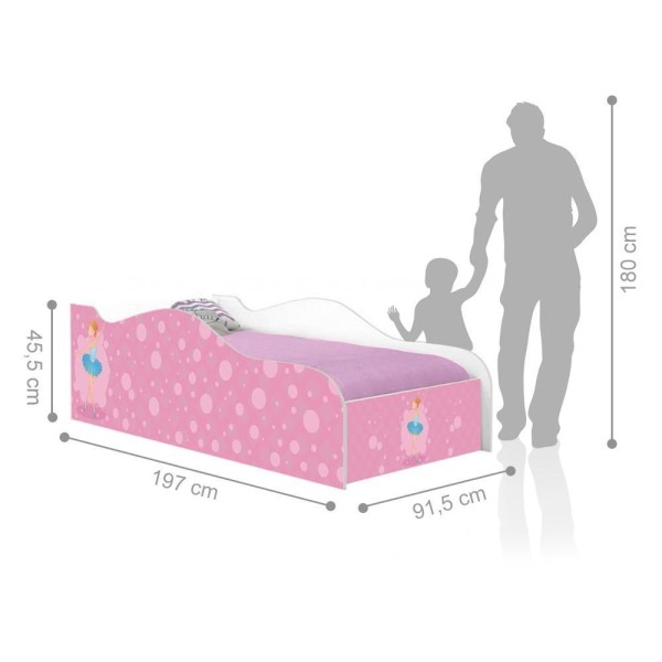 Encontraproduto.com.br - Cama Fun Bailarina Solteiro Com Colchão
