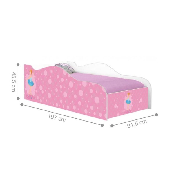 Encontraproduto.com.br - Cama Fun Bailarina Solteiro Com Colchão